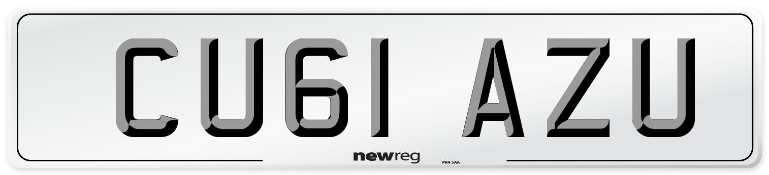 CU61 AZU Number Plate from New Reg